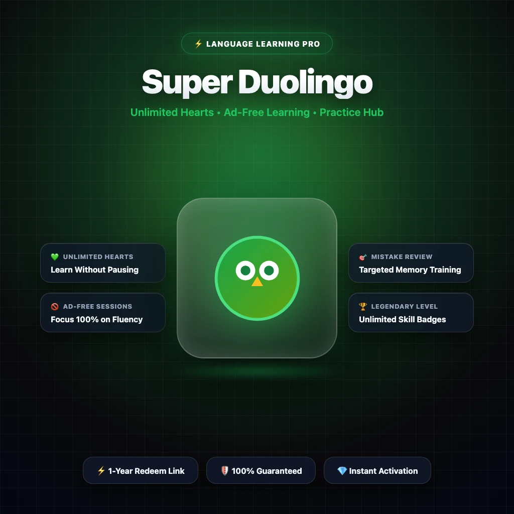 Super Duolingo ১ বছরের প্রিমিয়াম রিডিম লিঙ্ক