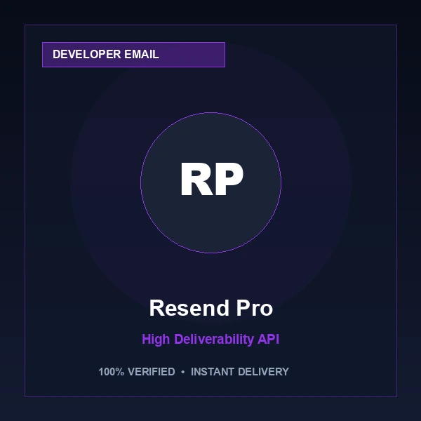 Resend Pro ১ বছরের ইমেইল API সাবস্ক্রিপশন