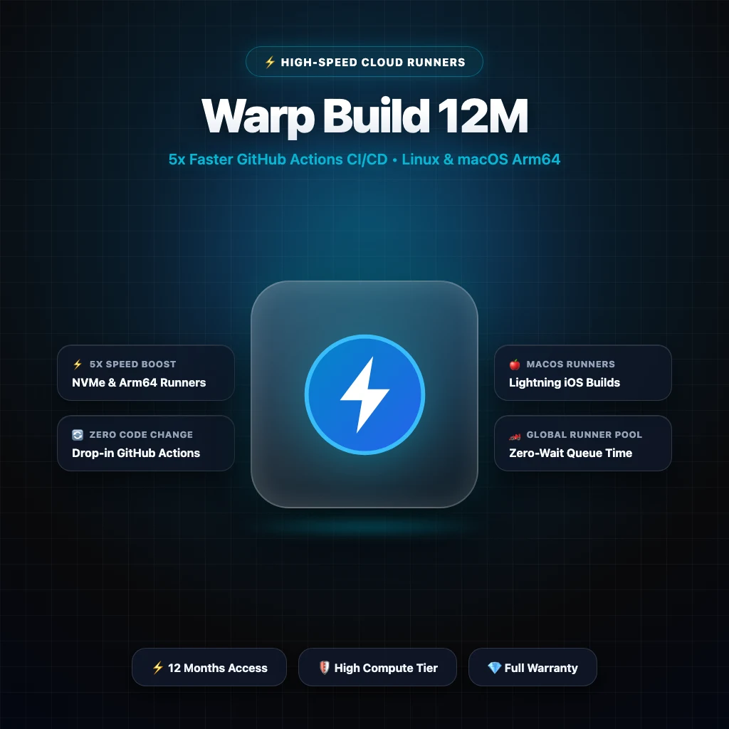 Warp Build ১২ মাসের ফাস্ট ক্লাউড রানার এক্সেস